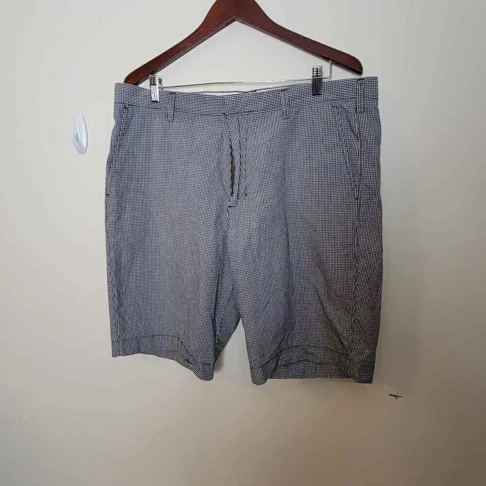 J CREW Rivington Mens Black White Check Short 14053 Sz 38
